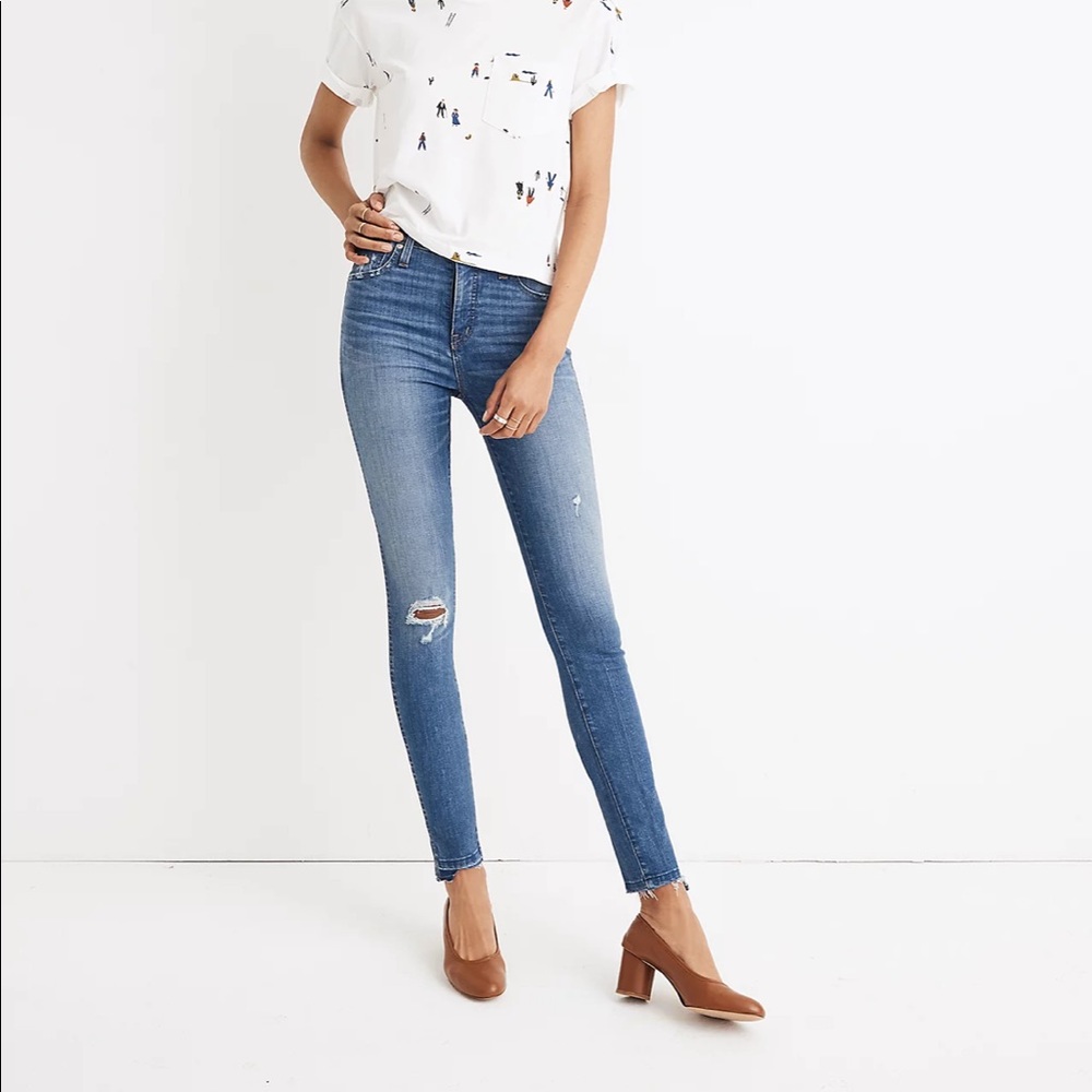 Madewell Tall Curvy High-Rise Skinny Jeans: Drop Step-Hem Edition